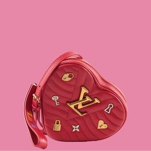 Louis Vuitton New Wave Love Lock Heart Bag Charms